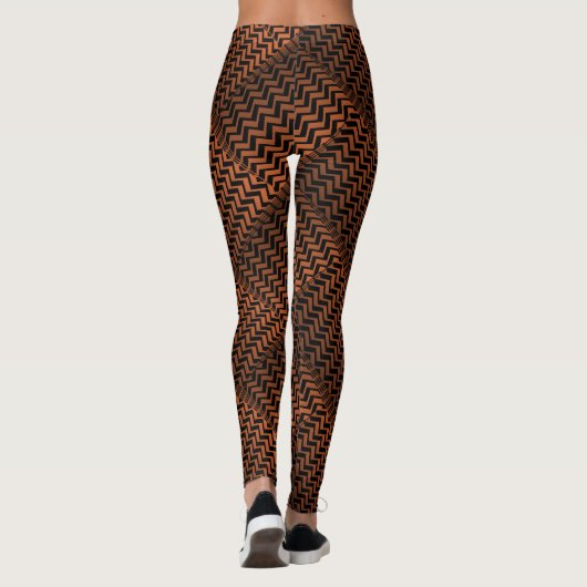 Socialite Wild Bronze Zig Zag Patroon Leggings (Achterkant)