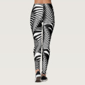 Socialite Wild & Crazy Black White Pattern Leggings (Achterkant)