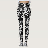Socialite Wild & Crazy Black White Pattern Leggings (Voorkant)