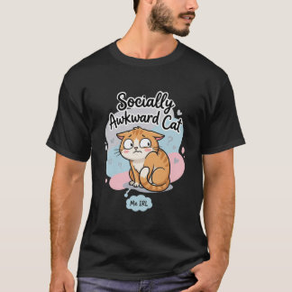 Socially Awkward Cat Tee | Introvert Cat Lover T-shirt