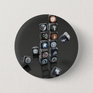 SOCIALUATIE - Overbelasting van sociale media Ronde Button 5,7 Cm