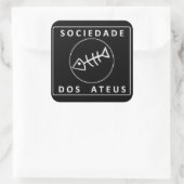 Sociedade Dos Ateus Vierkante Sticker (Tas)