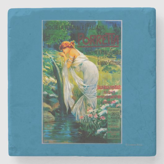 Societa Termale Italiana  PosterEurope Stenen Onderzetter (Voorkant)