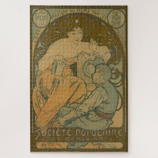 Société Populaire des Beaux-Arts – Alphonse Mucha Legpuzzel (Verticaal)