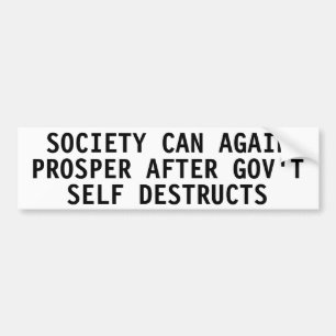 Society can again welspin bumpersticker