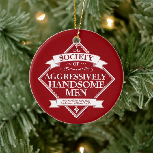 Society of Aggressively Handsome Men Keramisch Ornament (Boom)