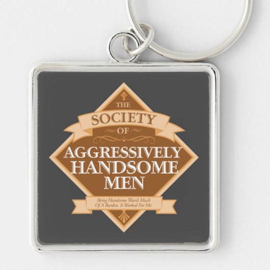 Society of Aggressively Handsome Men Sleutelhanger (Voorkant)