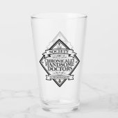 Society of Chronically Handsome Doctors - grappig Glas (Achterkant)