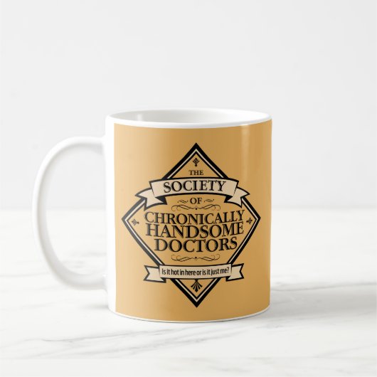 Society of Chronically Handsome Doctors - grappig  Koffiemok (Links)