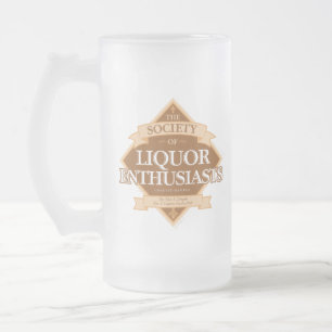 Society of Liquor Enthusias Frosted Glass Beer Mok