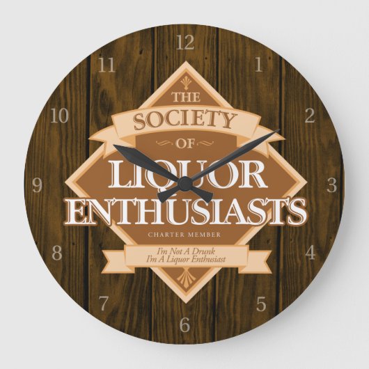 Society of Liquor Enthusiasts Large Clock Grote Klok (Voorkant)