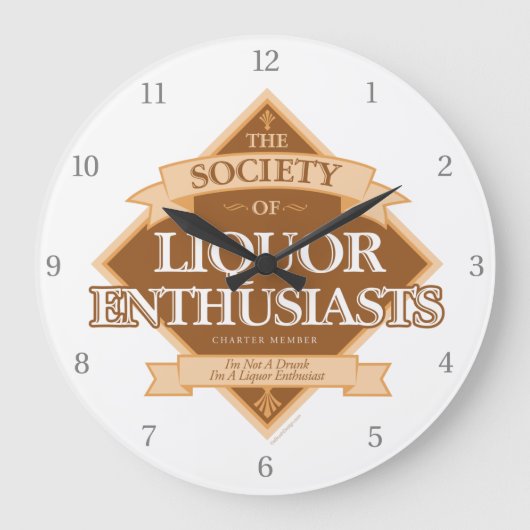 Society of Liquor Enthusiasts Large Clock Grote Klok (Voorkant)
