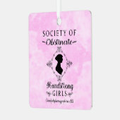 Society of Obstinate Headstrong Meisjes Kerstmis Metalen Ornament (Voorkant links)