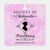 Society of Obstinate Headstrong Meisjes Kerstmis Metalen Ornament (Achterkant)