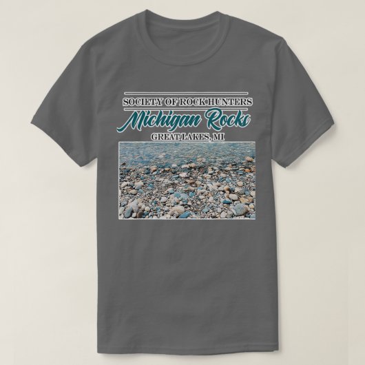 Society of Rock Hunters Michigan Rocks T-shirt (Design voorkant)