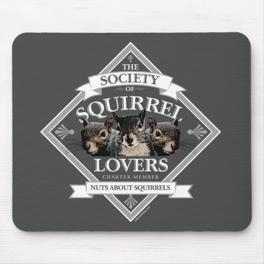 Society of Squirrel Lovers - grappige eekhoorn Mou Muismat (Voorkant)