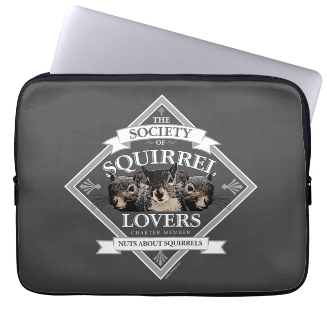 Society of Squirrel Lovers - grappige eekhoornlapt Laptop Sleeve (Voorkant)