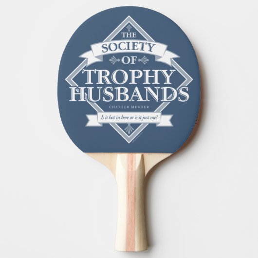 Society of Trophy Husbands Tafeltennisbatje (Voorkant)