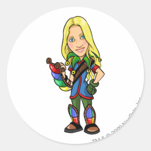 Sociktastic Roo Island Staff Player Ronde Sticker