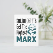 Sociologen krijgen de hoogste marxsociologie briefkaart (Staand voorkant)