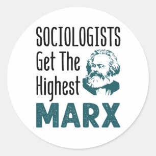 Sociologen krijgen de hoogste marxsociologie ronde sticker