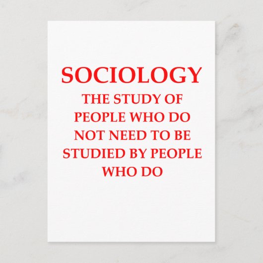 sociologie briefkaart (Voorkant)