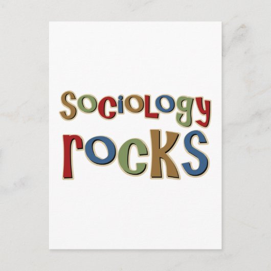 Sociologie Rocks Briefkaart (Voorkant)
