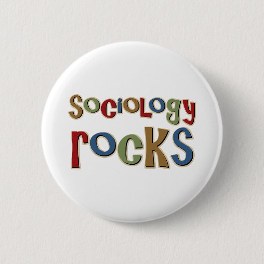 Sociologie Rocks Ronde Button 5,7 Cm (Voorkant)