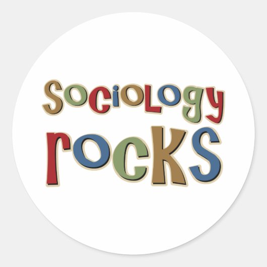 Sociologie Rocks Ronde Sticker (Voorkant)