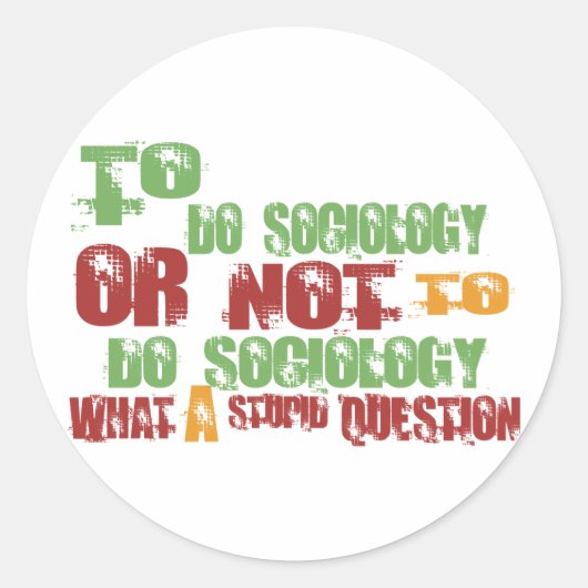 Sociologie Ronde Sticker (Voorkant)