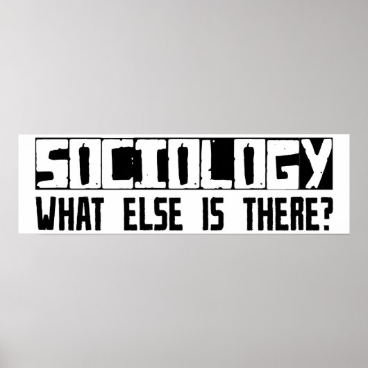 Sociologie wat er nog meer is? poster (Voorkant)