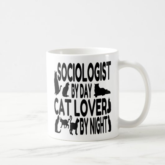 Socioloog houdt van katten koffiemok (Rechts)