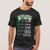 Socioloog Hourly Rate Sociology T-shirt (Voorkant)