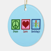 Socioloog professor socioloog keramisch ornament (Links)