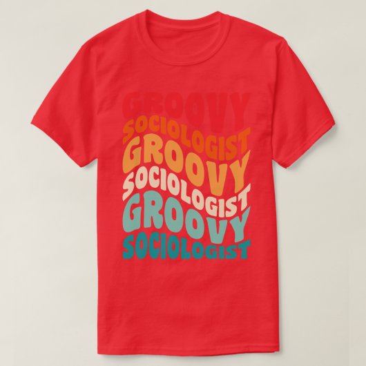 Socioloog  Retro 60s 70s 80s Vibes T-shirt (Design voorkant)