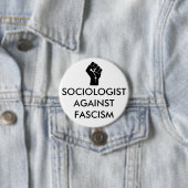 Socioloog tegen fascisme ronde button 7,6 cm (In situ)