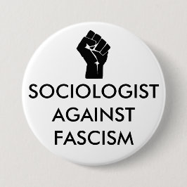 Socioloog tegen fascisme ronde button 7,6 cm