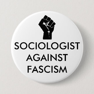 Socioloog tegen fascisme ronde button 7,6 cm