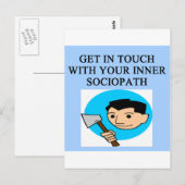 SOCIOPATH BRIEFKAART (Voorkant / Achterkant)