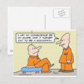 sociopath - gevangenbewaarder briefkaart (Voorkant / Achterkant)