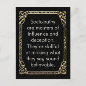 Sociopathisch Influence briefkaart, mini art Briefkaart (Voorkant)