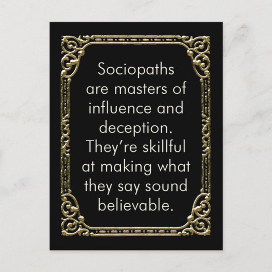 Sociopathisch Influence briefkaart, mini art Briefkaart (Voorkant)