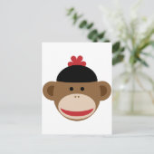 sock aap briefkaart (Staand voorkant)