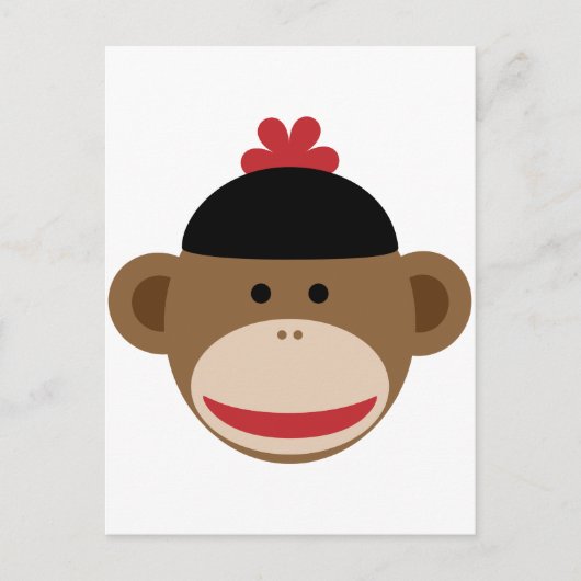 sock aap briefkaart (Voorkant)
