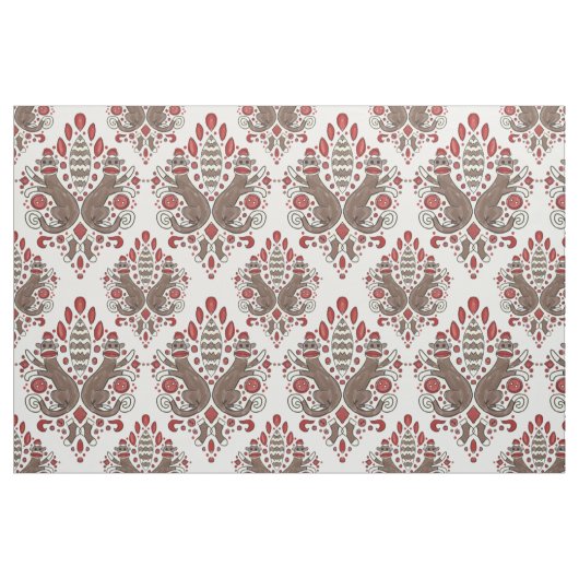 sock - aap - damasweefsel stof (Fat Quarter)