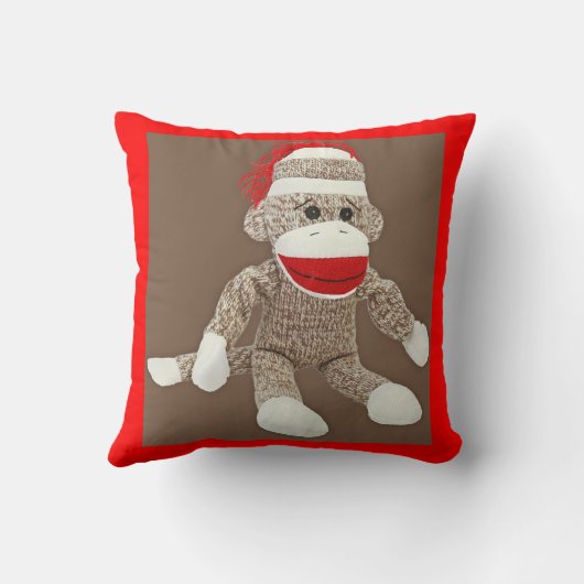 sock aap kussen (Achterkant)