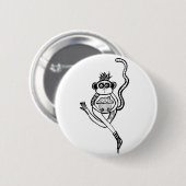 sock aap ronde button 5,7 cm (Voorkant /achterkant)