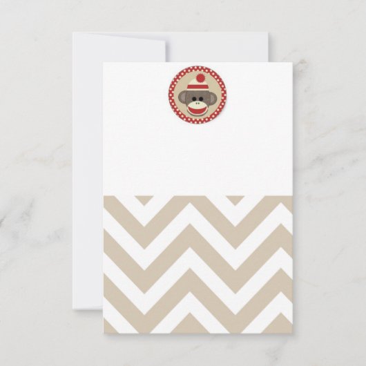 Sock-aap-uitnodiging Kaart (Voorkant)