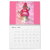 Sock-apen voor de ure Wall Agenda Kalender (Feb 2026)