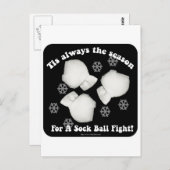 Sock Ball Fight! Briefkaart (Voorkant / Achterkant)